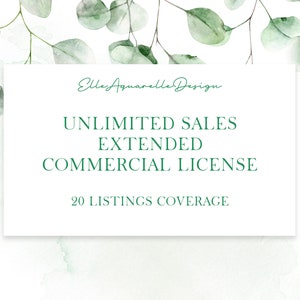 20 listings Uitgebreide commerciële licentie, onbeperkte verkoop