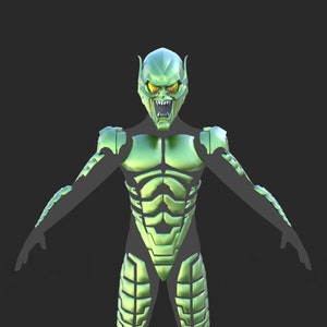 Green Goblin Custom Full Body Wearable Armor with Helmet 3D Model STL