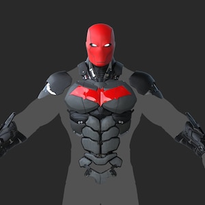 RedHood Rebirth Custom draagbaar draagpantser met helm 3D-model STL