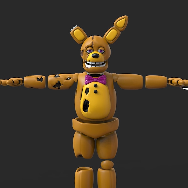 Spring Bonnie Withered Filmversion Furry Benutzerdefinierte Ganzkörper Tragbarer Körper mit Helm 3D Modell STL