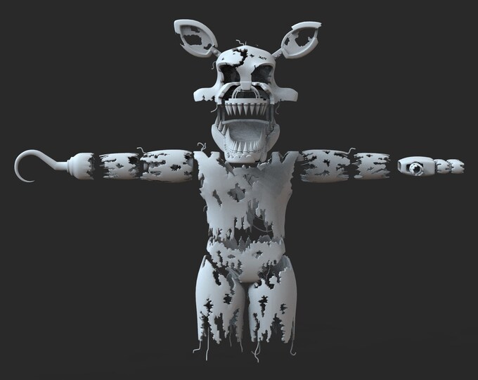 Nightmare Foxy Furry Custom Full Body Wearable Parts With Helmet 3D ...