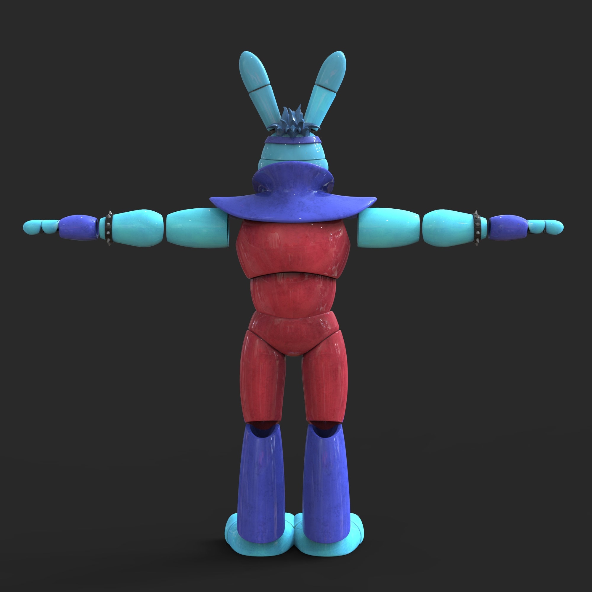 FNaF RUIN Glamrock Bonnie (fully rigged) - Download Free 3D model