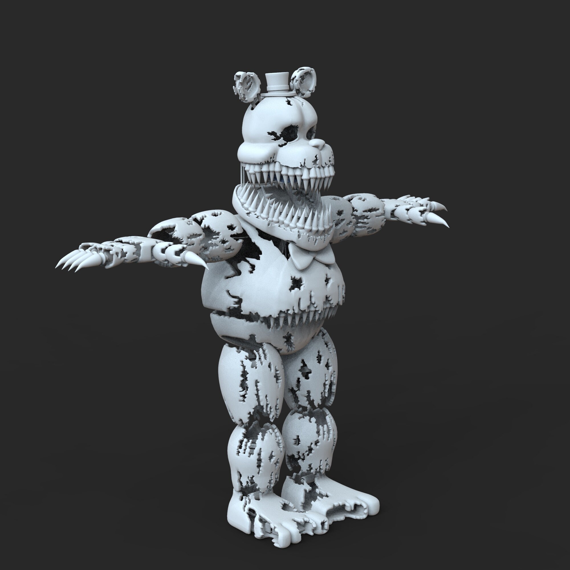 Nightmare Chica fnaf 3D model 3D printable