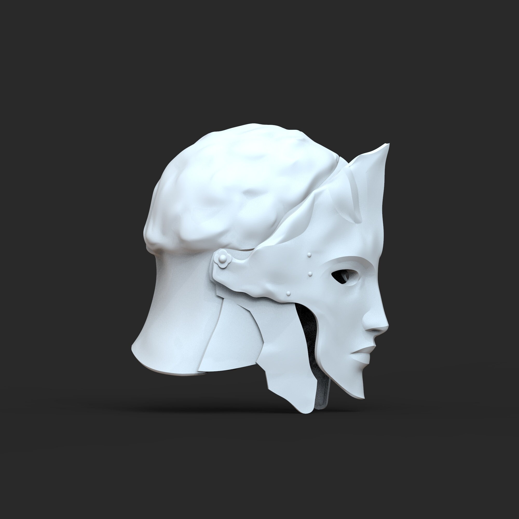 Twinned Knight Custom Full Helmet Wearable 3D Model STL Etsy