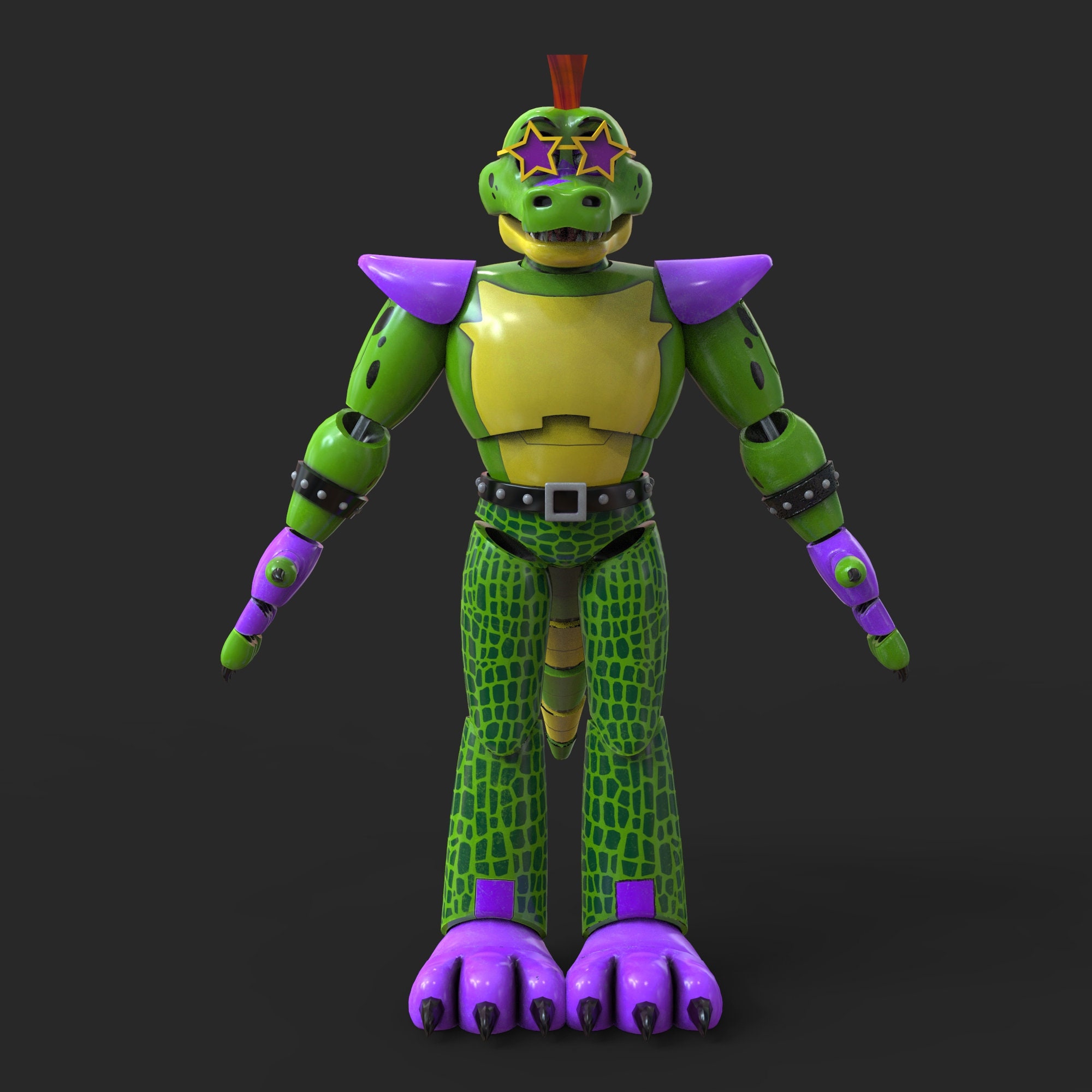 Free OBJ file monty fnaf security breach 🎨・Model to download and 3D  print・Cults