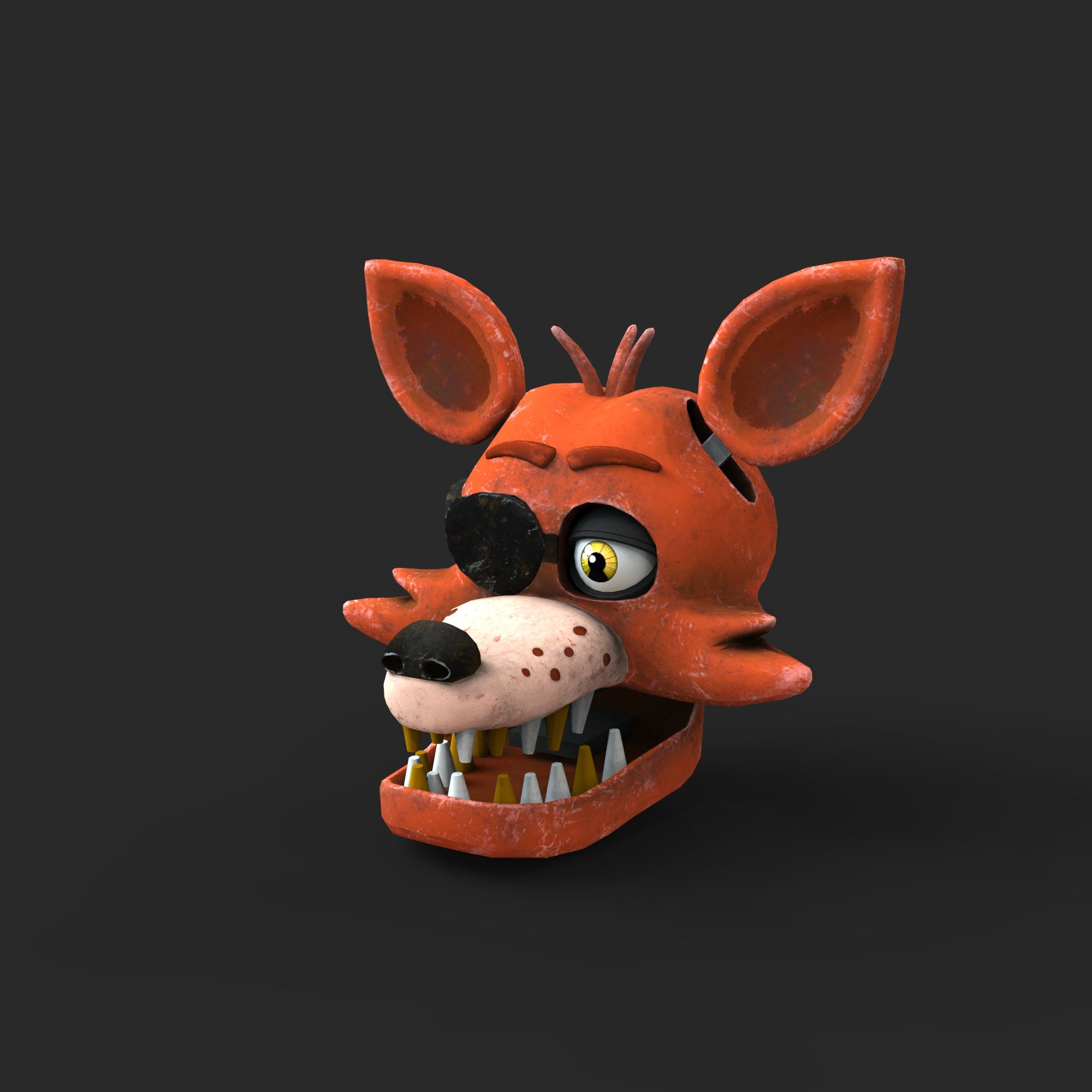 3D file FNAF / FIVE NIGHTS AT FREDDY'S Withered Foxy MASK MASQUE COSPLAY  🎃・Model to download and 3D print・Cults