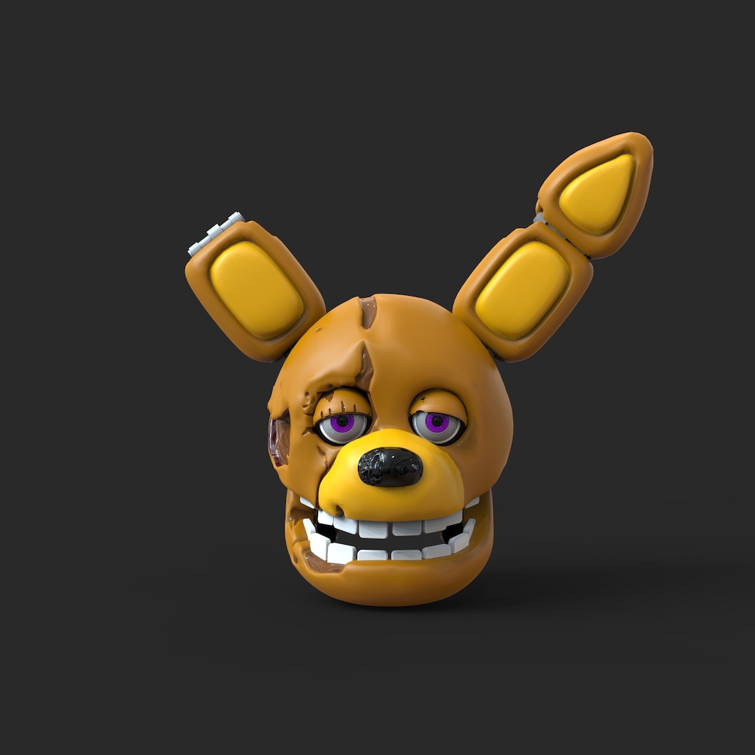 Spring Bonnie Withered Version Furry Custom Full Head 3D Model STL Etsy