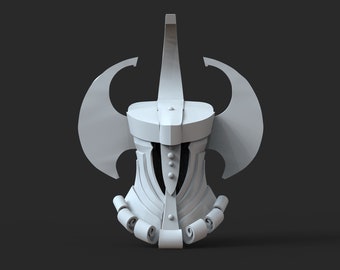 Crucible Axe Knight Custom Full Helmet Wearable 3D Model STL