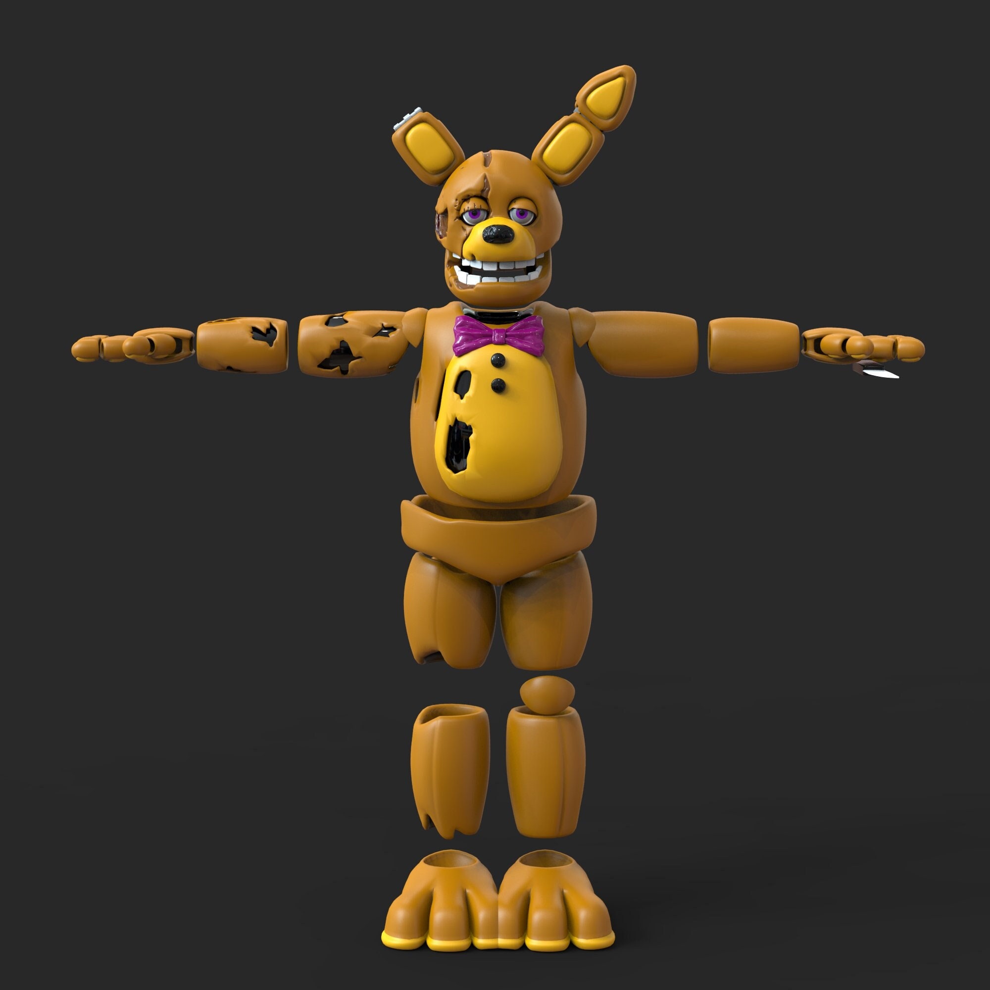 3D file FNAF / FIVE NIGHTS AT FREDDY'S Nightmare Bonnie FILES FOR COSPLAY  OR ANIMATRONICS 🎃・Template to download and 3D print・Cults