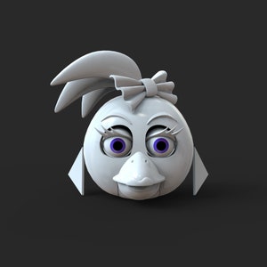 Chica Furry Custom Helmet Wearable 3D Model STL