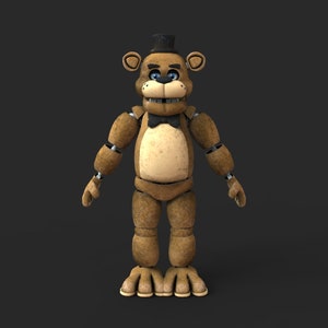 Freddy 1 Furry Custom Full Body Wearable met masker Draagbaar 3D Model STL