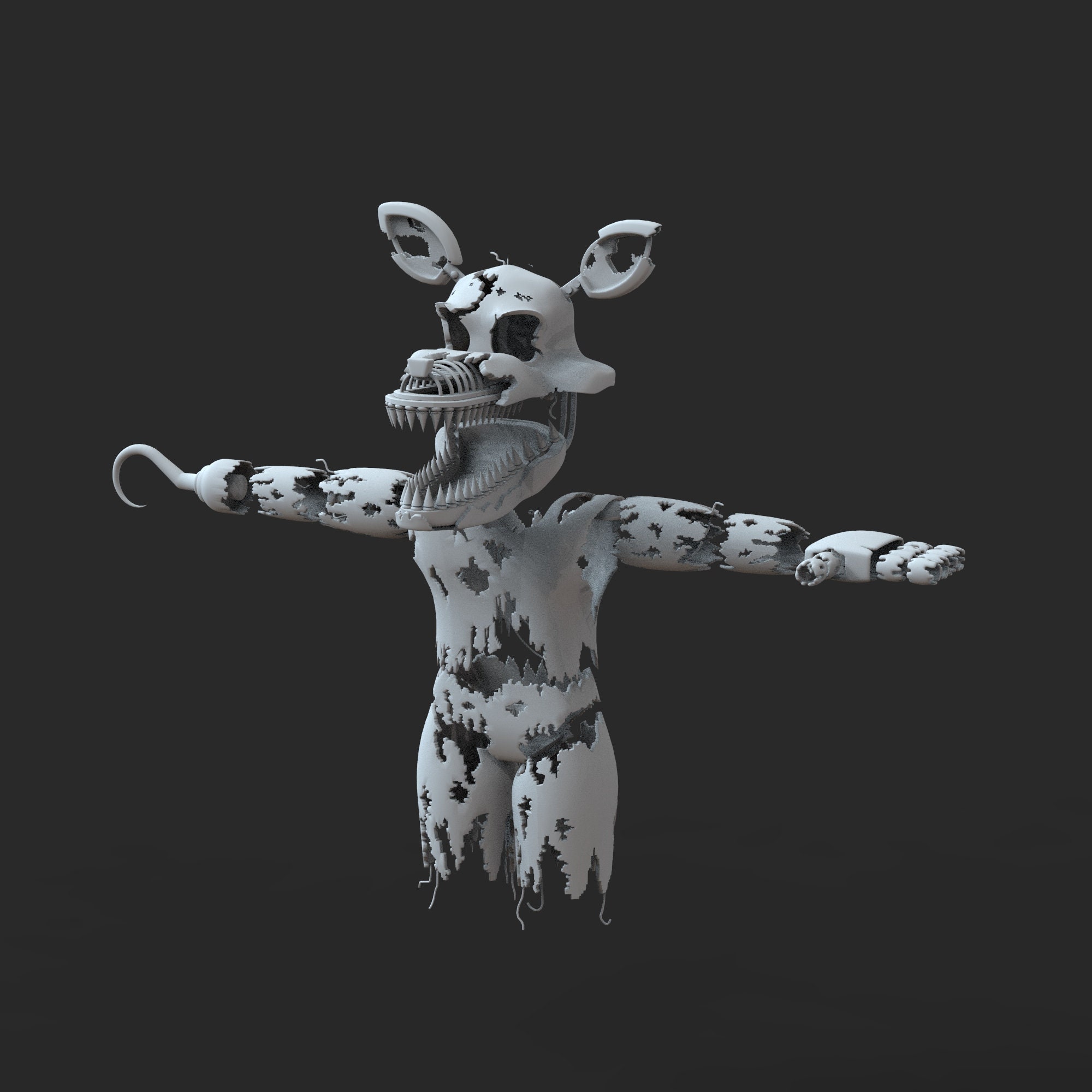 STL file Nightmare Foxy ( Five Nights At Freddy / FNAF ) 🎮・3D printable  model to download・Cults