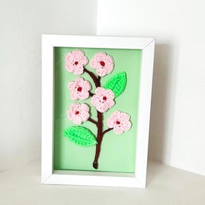 Handmade Crochet Flower Frame, Gift for Graduation