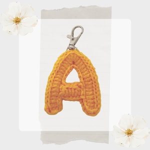 Personalised Crochet Letter Keychain | Back to School Soft Gift | Handmade Initial Bag Charm Pendant
