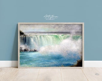NIAGARA Falls Poster Neutral Painting Vintage Wall Art Niagara Falls Print Gift Retro AMERICAN Art Cottage Wall Decor Digital DOWNLOAD, 951