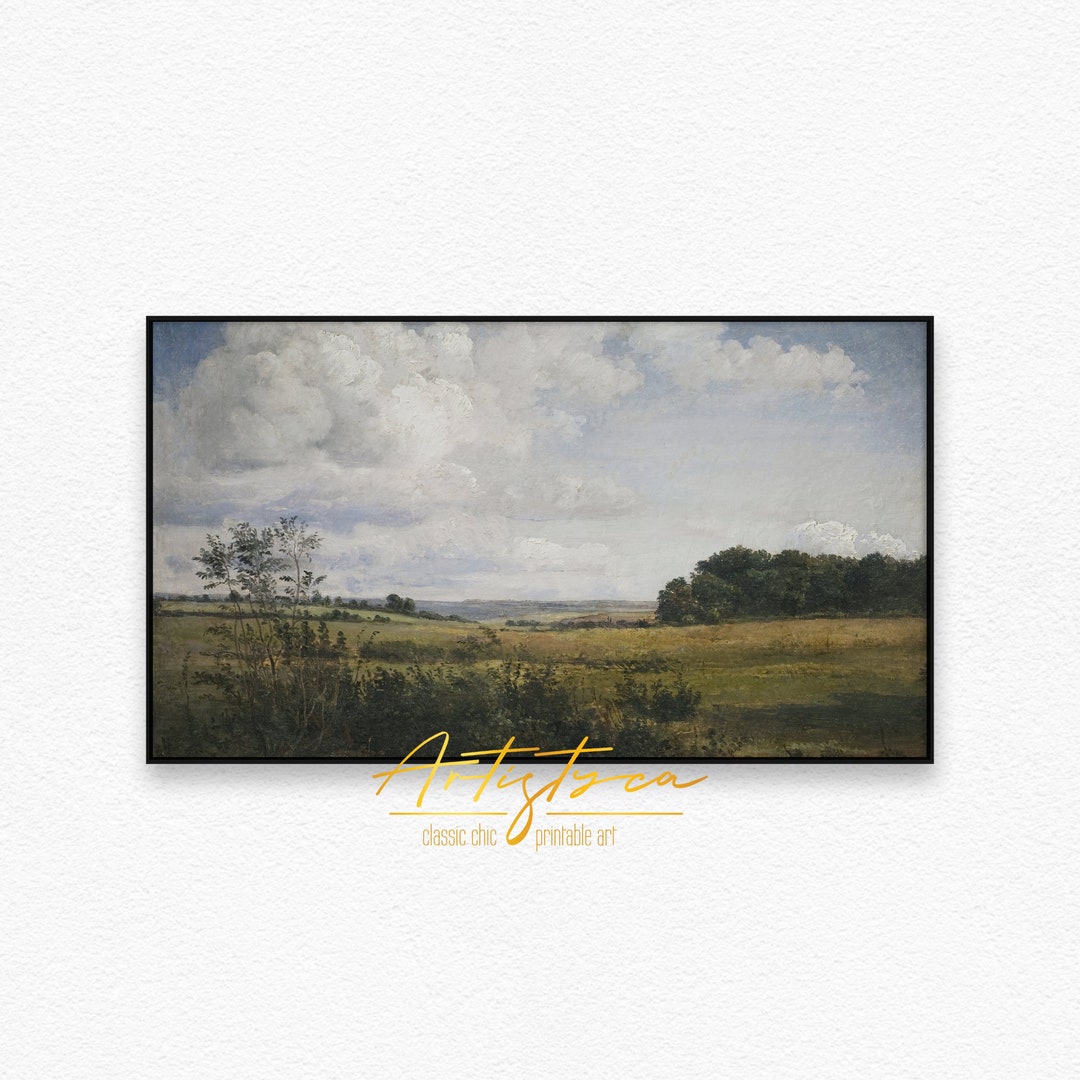 TV Screen ART Wide Panorama Scene Vintage Oil Painting 4K Etsy