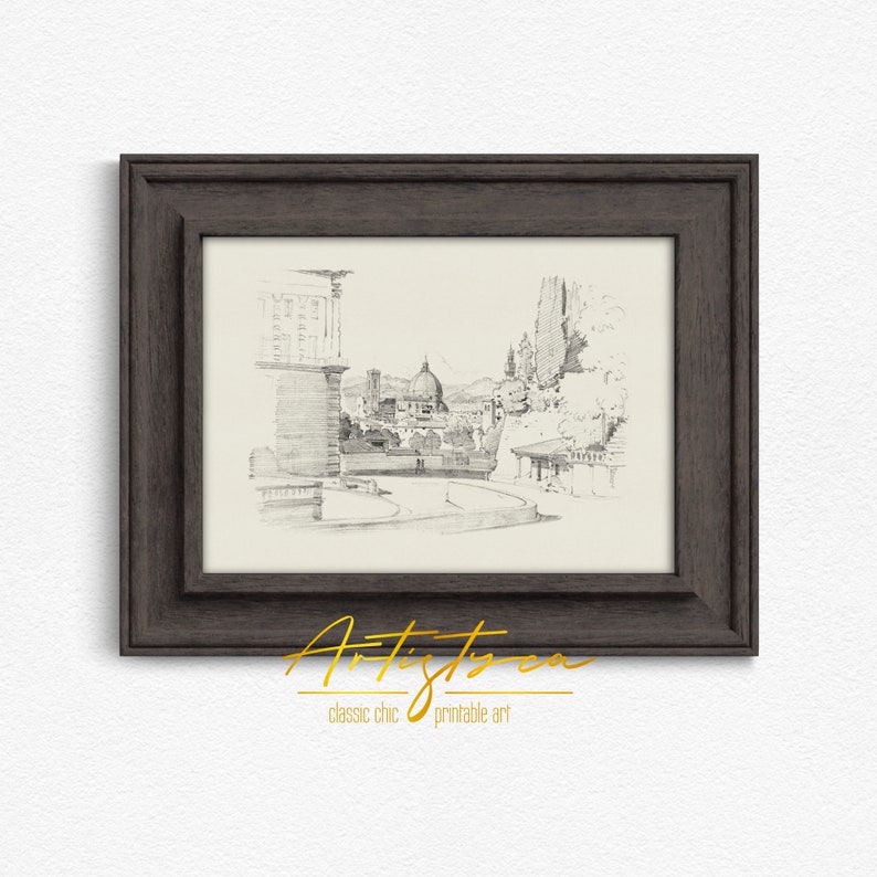 FLORENCE SKYLINE VINTAGE PENCIL DRAWING, FLORENCE CITYSCAPE WIDE PANORAMA DIGITAL WALL ART PRINT, FLORENCE PENCIL SKETCH POSTER GIFT, FLORENCE TUSCANY LANDSCAPE POSTER GIFT, GIFT FOR HER, MOTHER DAY GIFT, FLORENCE VINTAGE PENCIL DRAWING, FLORENCE SKYLINE STREET VIEW RETRO AESTHETIC APARTMENT DECOR, FLORENCE LOVER ITALIAN WALL ART PRINT, FLORENCE TUSCANY ITALY TRAVEL POSTER PRINTABLE GIFT, GRAND MILLENNIAL TRENDY VINTAGE ROOM DECOR, FLORENCE WOMAN BEDROOM PRINT, MUTE NEUTRAL FLORENCE SKETCH PRINT