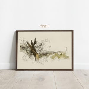 FLORENCE Skyline, Vintage Wall Art, FLORENCE Poster, Florence Wall Art, Tuscany Landscape, Digital Print, ITALIAN Watercolor, Download, 859