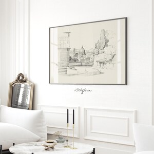 FLORENCE SKYLINE VINTAGE PENCIL DRAWING, FLORENCE CITYSCAPE WIDE PANORAMA DIGITAL WALL ART PRINT, FLORENCE PENCIL SKETCH POSTER GIFT, FLORENCE TUSCANY LANDSCAPE POSTER GIFT, GIFT FOR HER, MOTHER DAY GIFT, FLORENCE VINTAGE PENCIL DRAWING, FLORENCE SKYLINE STREET VIEW RETRO AESTHETIC APARTMENT DECOR, FLORENCE LOVER ITALIAN WALL ART PRINT, FLORENCE TUSCANY ITALY TRAVEL POSTER PRINTABLE GIFT, GRAND MILLENNIAL TRENDY VINTAGE ROOM DECOR, FLORENCE WOMAN BEDROOM PRINT, MUTE NEUTRAL FLORENCE SKETCH PRINT