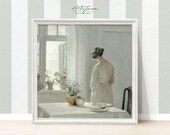 Neutral INTERIOR Woman Square Retro Wall Art Victorian Painting Nordic Interior Lady NEUTRAL Digital Poster Cottage Wall Art DOWNLOAD, 559