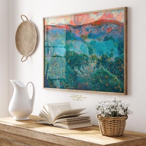 COLORFUL GREEN BLUE ORANGE TREES ABSTRACT LANDSCAPE VINTAGE PAINTING, ORANGE TREES LANDSCAPE COLORFUL DIGITAL WALL ART, GRAND MILLENNIAL TRENDY VINTAGE PRINTABLE PAINTING, VICTORIAN PAINTING DIGITAL APARTMENT DECOR, GIFT FOR HER, MOTHER DAY GIFT, ORANGE TREE WALL ART PRINTABLE GIFT, ORANGE TREES LANDSCAPE INSTANT DOWNLOAD HOME DECOR GIFT, SPRING EASTER HOUSEWARMING PRINT GIFT, COZY COTTAGE PRINTABLE VICTORIAN PAINTING, BLUE GREEN RED ABSTRACT LANDSCAPE RETRO AESTHETIC WALL ART PRINTABLE GIFT
