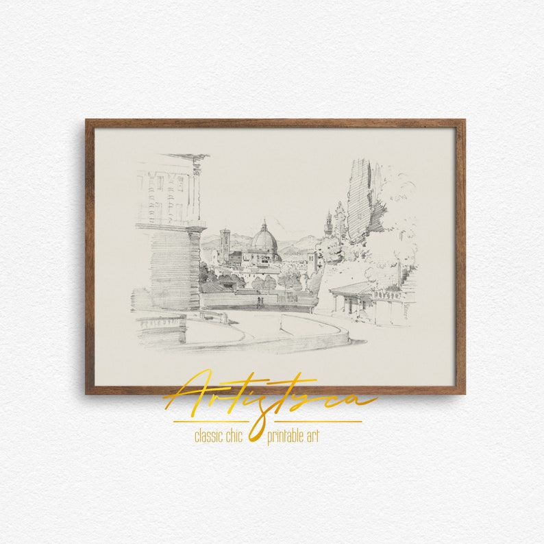 FLORENCE SKYLINE VINTAGE PENCIL DRAWING, FLORENCE CITYSCAPE WIDE PANORAMA DIGITAL WALL ART PRINT, FLORENCE PENCIL SKETCH POSTER GIFT, FLORENCE TUSCANY LANDSCAPE POSTER GIFT, GIFT FOR HER, MOTHER DAY GIFT, FLORENCE VINTAGE PENCIL DRAWING, FLORENCE SKYLINE STREET VIEW RETRO AESTHETIC APARTMENT DECOR, FLORENCE LOVER ITALIAN WALL ART PRINT, FLORENCE TUSCANY ITALY TRAVEL POSTER PRINTABLE GIFT, GRAND MILLENNIAL TRENDY VINTAGE ROOM DECOR, FLORENCE WOMAN BEDROOM PRINT, MUTE NEUTRAL FLORENCE SKETCH PRINT