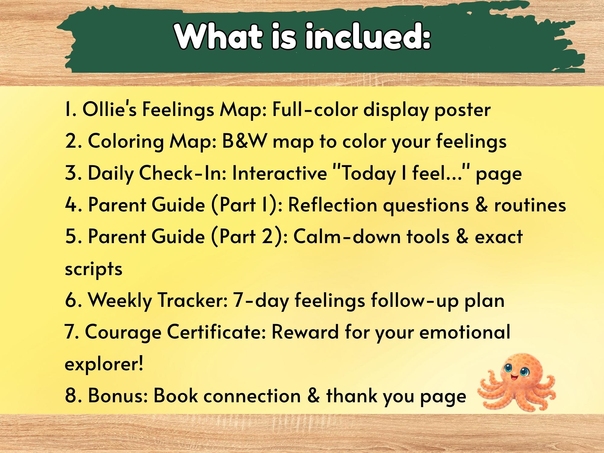 Octopus Feelings Map for Kids | Emotion Body Map Printable | SEL ...