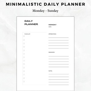 Personal Daily Planner, Productivity Planner,ADHD Planner, 2023 Planner, Minimalistic Planner, Instant Download, Prints, US Letter, A4, A5