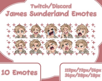 10 James Sunderland aus Silent Hill 2 für Twitch Streamers, Discord, YouTube - Süß - Kawaii - Anime - Chibi - Emote Bundle - Emote Pack