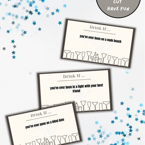 Drink IF Party Games Digital Printable Minimalist Drinking - Etsy