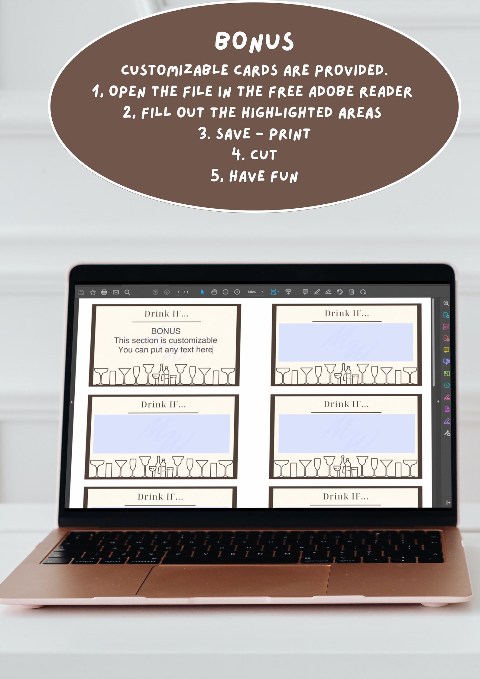 Drink IF Party Games Digital Printable Minimalist Drinking - Etsy