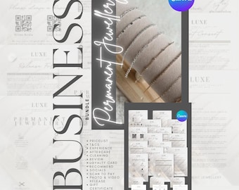 Permanent Jewelry Business Templates | Editable Forms, Canva (Digital)