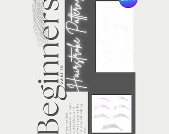 Eyebrow Mapping Practice Templates Hairstroke Patterns Training Worksheets (Digital & Printable Guide)