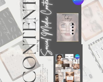 Microblading Instagram Post Templates, PMU Brow Tech Social Media (Digital Guide)