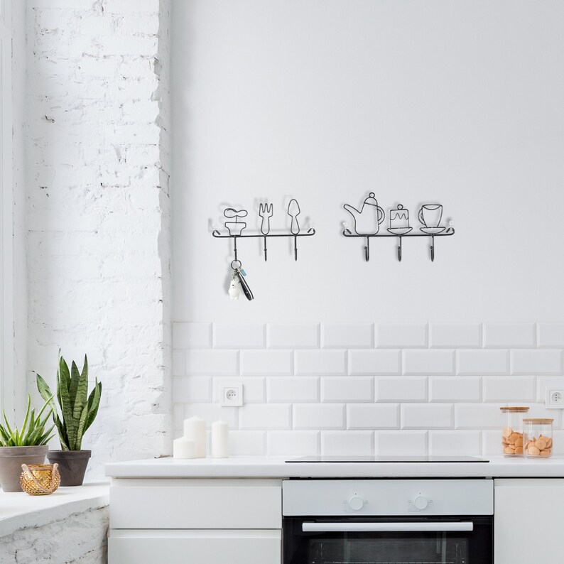 Metal Kitchen Rack, Metal Wall Mounted Mug Racks, Coffee Mug Cup Holder
