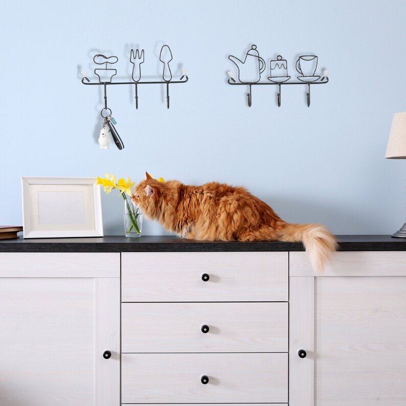 Metal Kitchen Rack, Metal Wall Mounted Mug Racks, Coffee Mug Cup Holder