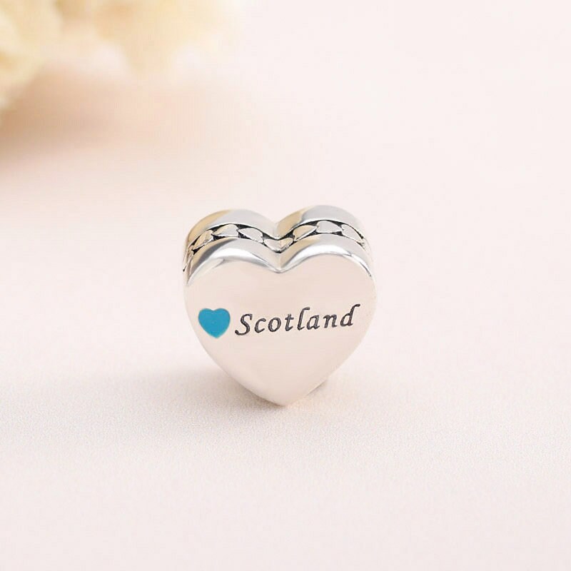 Pandora Scotland Love Heart Charm S925 Ale Bead Etsy Canada