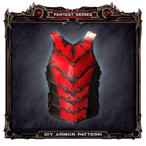 Fantasy Breastplate Pattern, Leather Chest PDF Pattern, Armor Costume, Male Leather Warrior Costume Tutorial