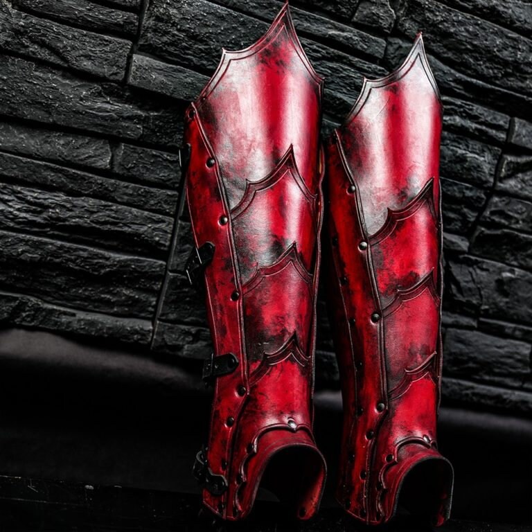 Fantasy Greaves Leather Armor Pattern Set of Leg Armor Pdf Etsy