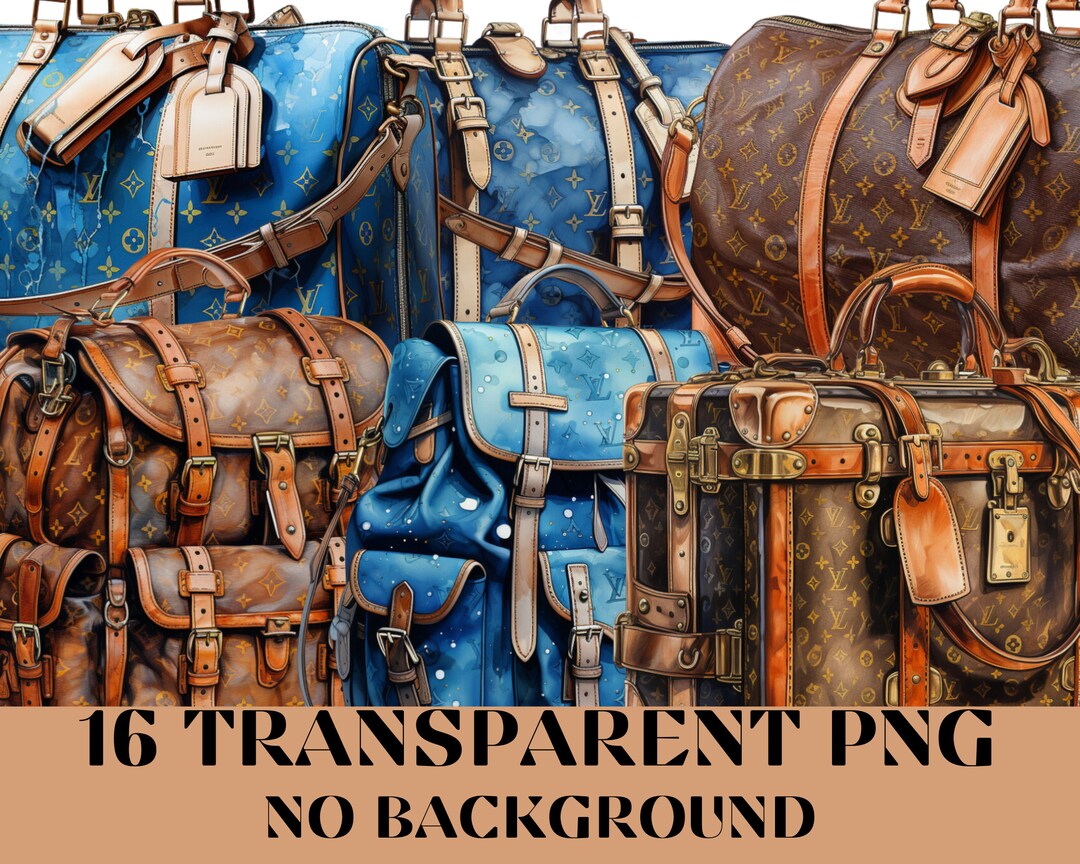 Fashion Travel Bag Clipartwatercolor Travel Bag Art16 Etsy