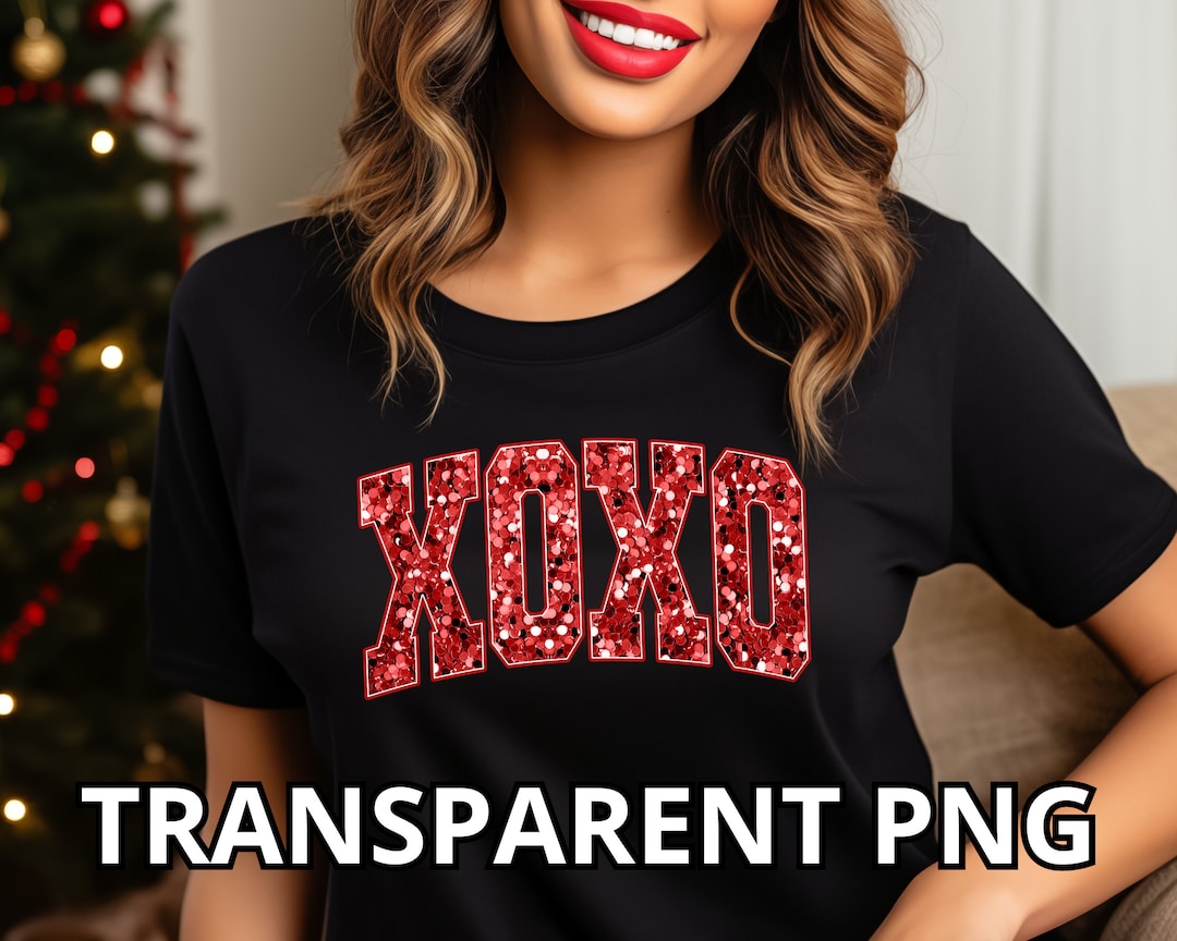 Red Sequins XOXO Sparkly Glam Png Transparent Png Love XOXO - Etsy