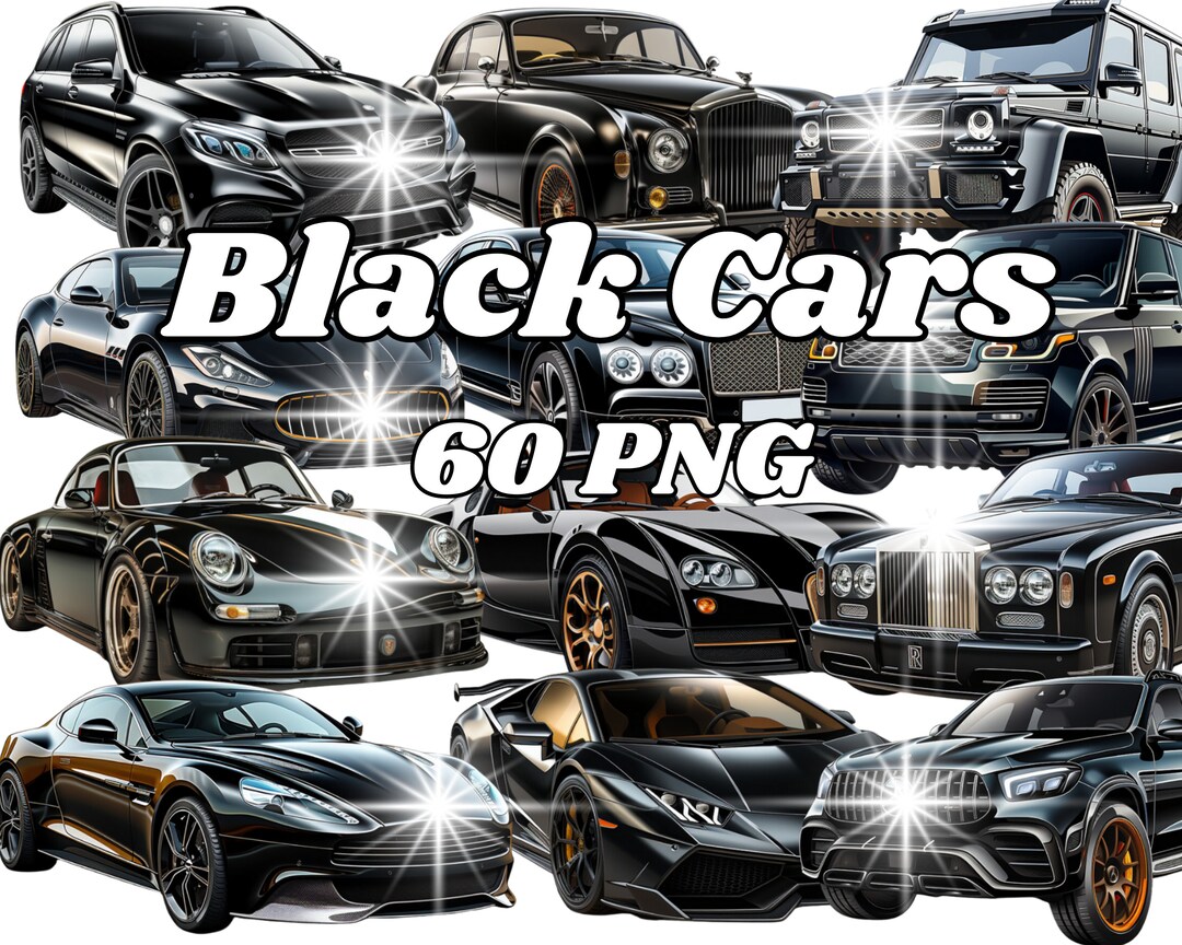 Black Cars Clipart 60 Transparent PNG Doll Car Clipart Pink - Etsy