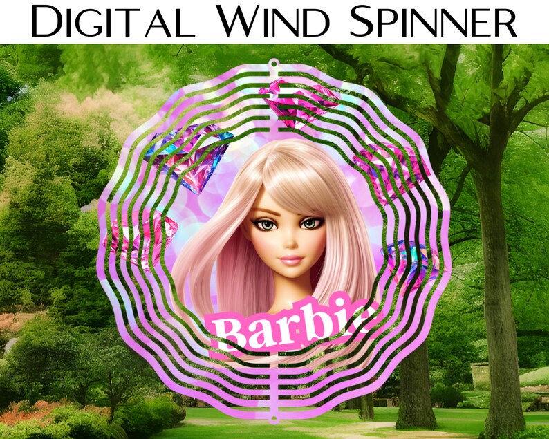 Barbie Wind Spinner Design Pink Doll Wind Spinner Design Etsy