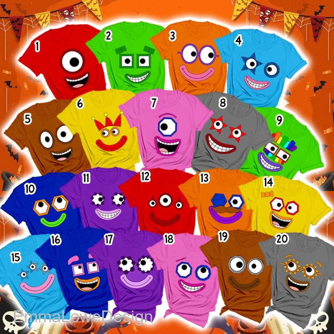Numberblocks Costumes Halloween Number Blocks Characters - Etsy