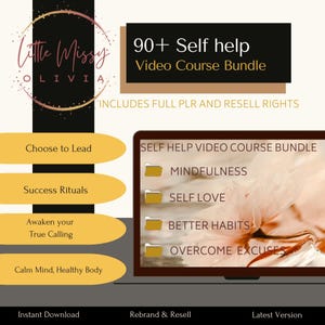 Self-Help Mindset Video Course Bundle (90+ Videos) – PLR & MRR Resell Rights Included