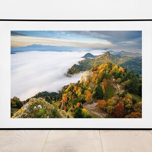 Printable autumn Pieniny mountains, Landscape photography, Autumn colors, Forest digital art print, Instant Download, Wall decoration.