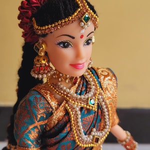 Traditional  Saree wear Barbie looking Doll  welcome  doll decor Doll function  doll