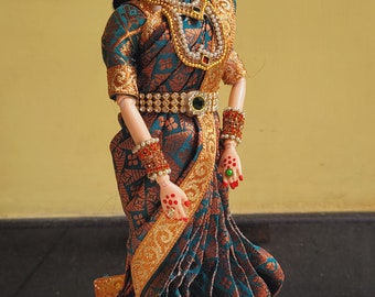 Buy Traditional Saree Barbie Doll: Handmade Indian Decor Doll