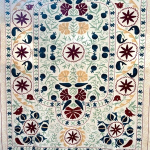 Hand Embroidered Vintage Quilt / Handmade Suzani Gudari / Rare Hand-Stitched Indian Suzani Throw / Bohemian Kantha Blanket / Rare Find Throw