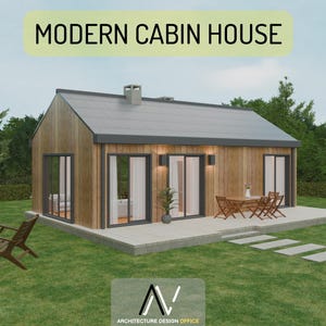 Blauwdruk modern huisje: 20' x 40' schuurplattegrond (pdf)